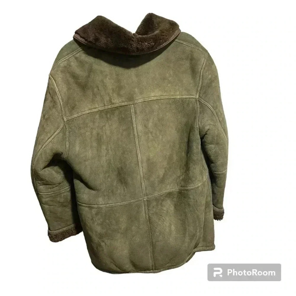 Timberland Shearling Fur Lining Jacket green brown medium men - Picture 2 of 10